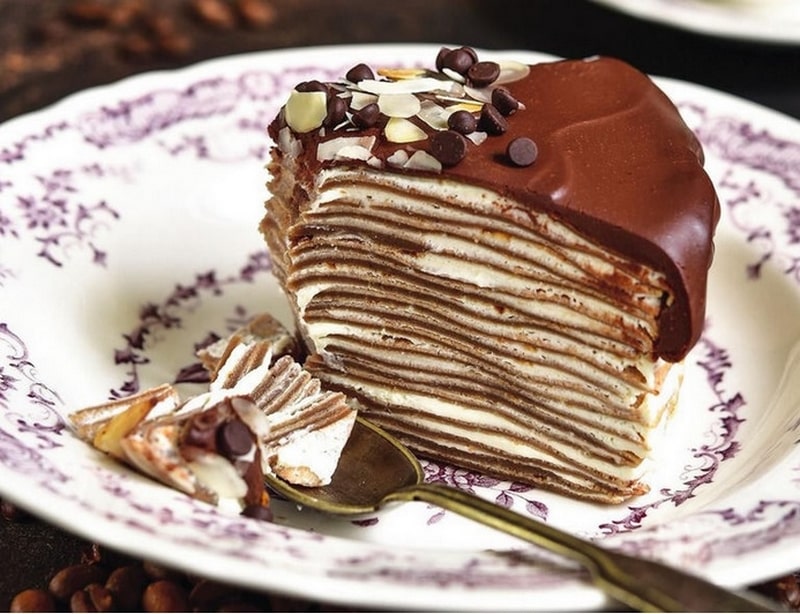 Mille Feuille De Crepes Au Tiramisu