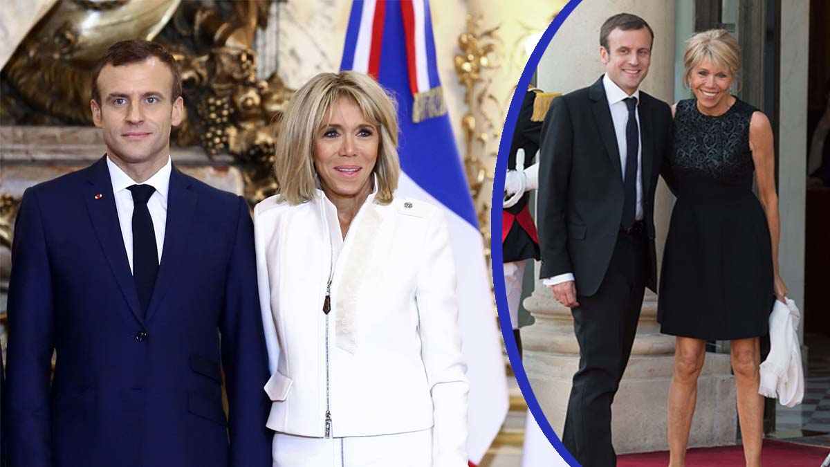 Brigitte et Emmanuel Macron recadrés sur l’entretien de l’Elysée.